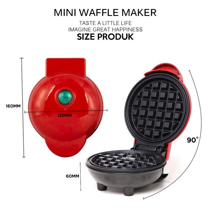 Alat Pembuat Waffle Cetakan Waffle Listrik Anti Lengket Low Watt