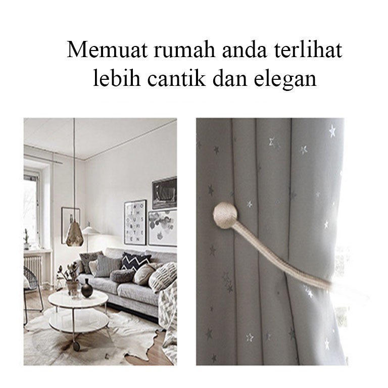 Tali Pengikat Gorden Dengan magnet/Curtain Holder Hook