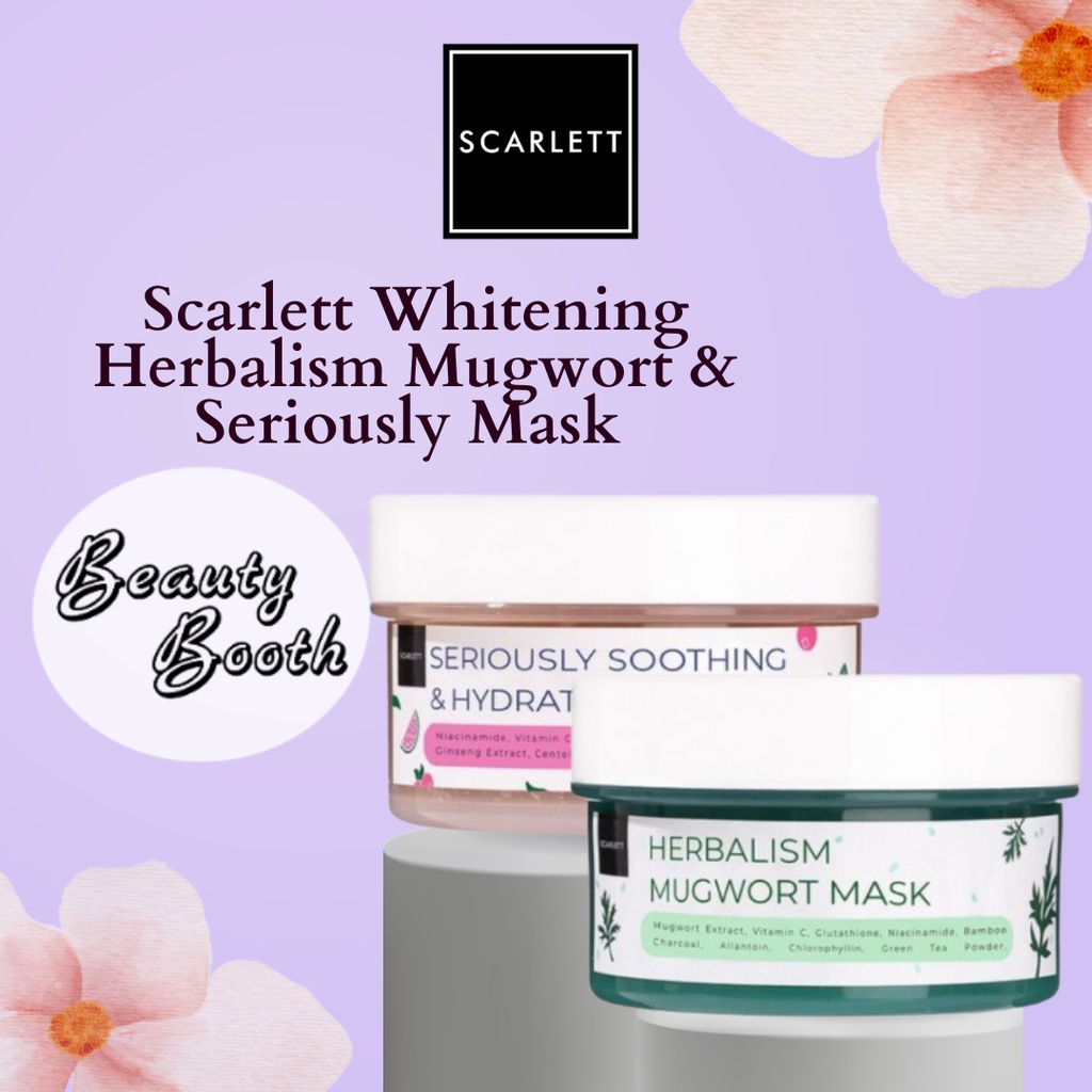 SCARLETT Whitening Herbalism Mugwort Mask | SCARLET Whitening Seriously Soothing &amp; Hydrating Gel Mask