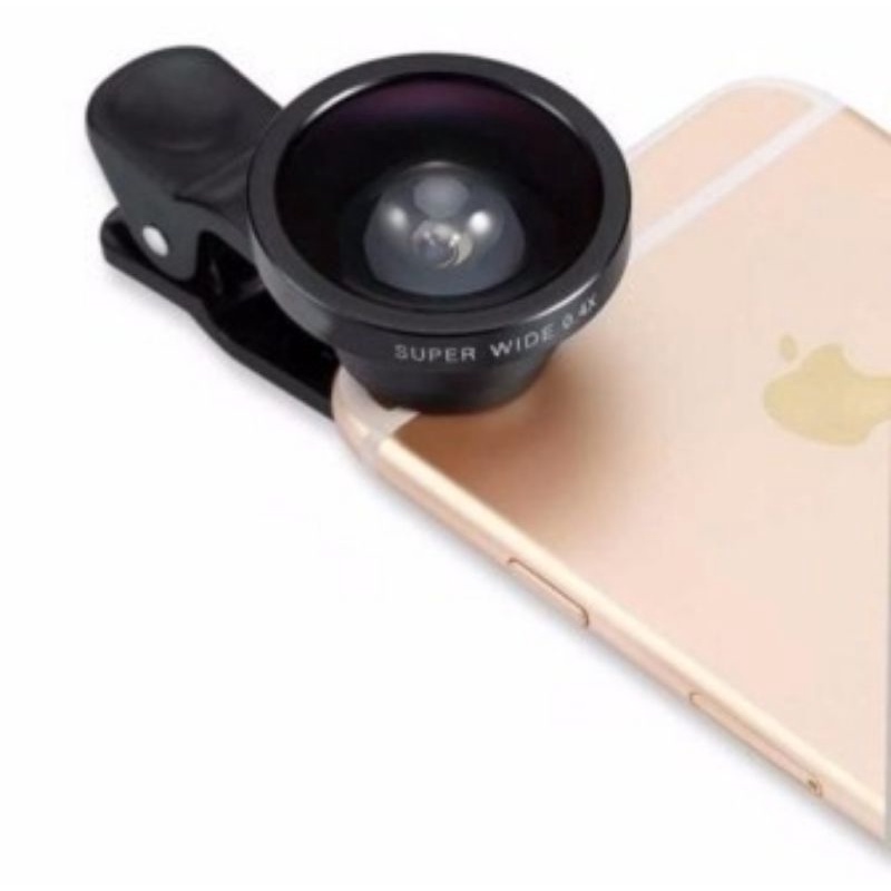 Lensa KAMERA dan SMARTPHONE Super Wide Zoom FISH EYE JEPIT UNIVERSAL