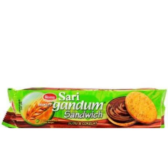 

roma sari gandum sandwich biscuit coklat