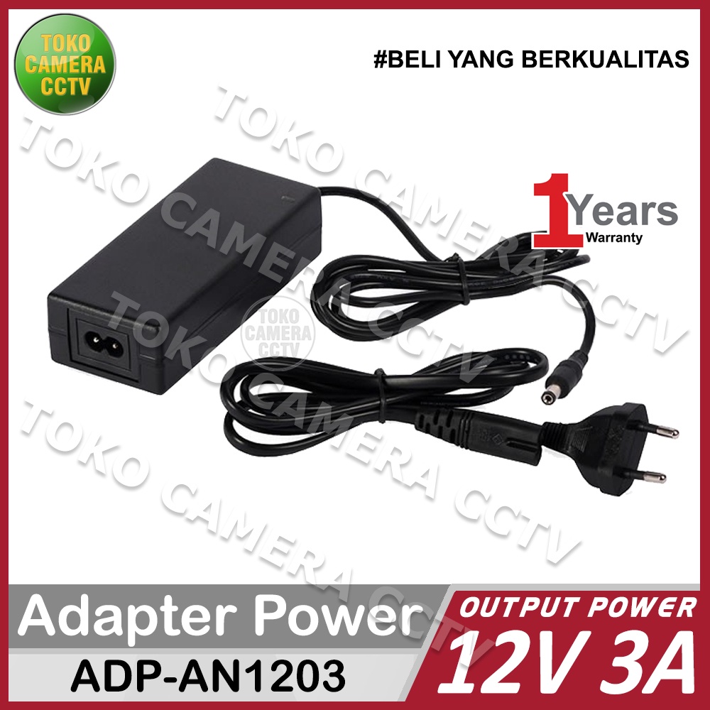 ADAPTOR 12V 3A POWER DC ADAPTER 12V BERGARANSI