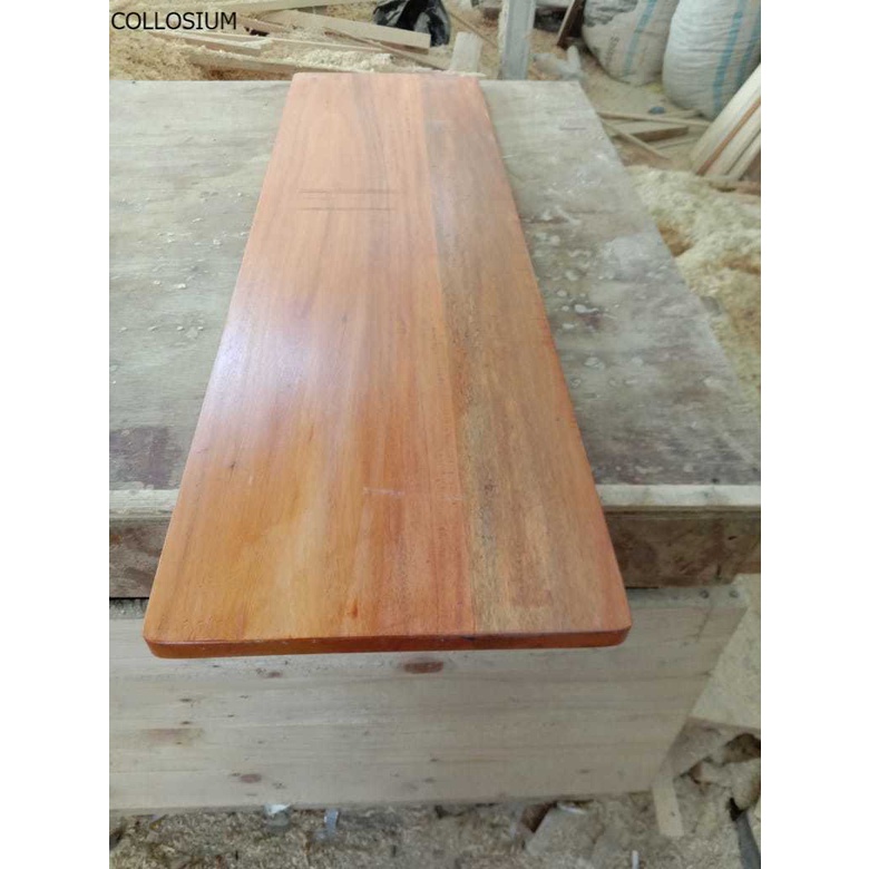 Papan Ambalan Kayu Mahoni 20x2x 50cm Sudah Halus Licin Cat Wood Stain Vernis Waterbase Siap Pakai Ka