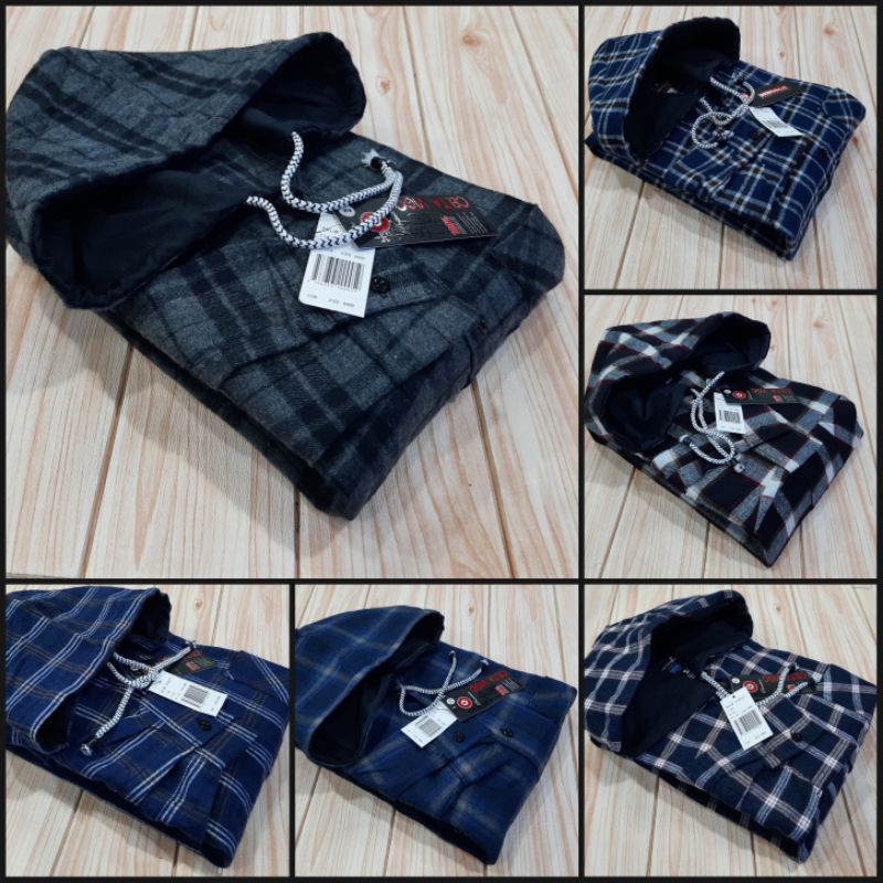 Kemeja flannel Hoodie XXL / kemeja flannel kupluk jumbo rbn clothing