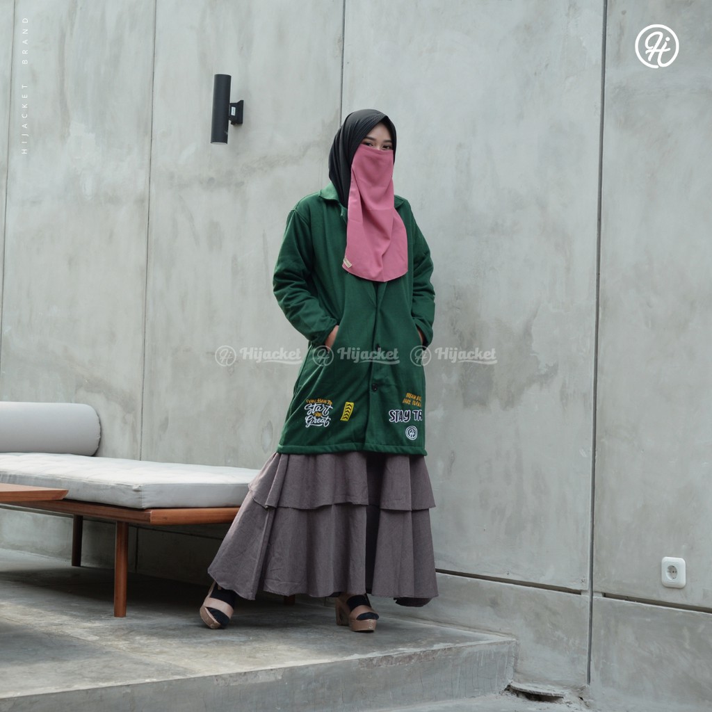 Hijacket Elma Series Origilal Jaket Hijabers Bahan Premium Fleece yang 