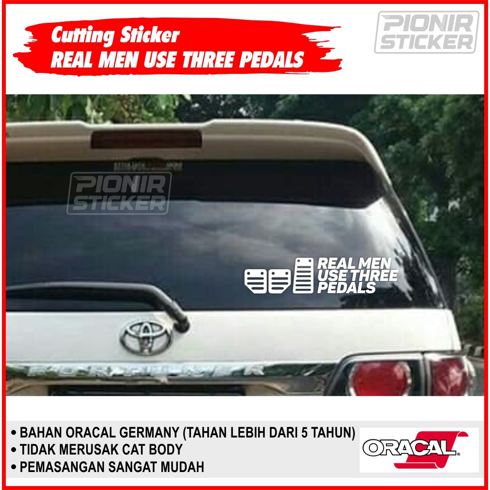 Stiker Mobil Real Men Use Three Pedals Series Cutting Sticker Real Men Use