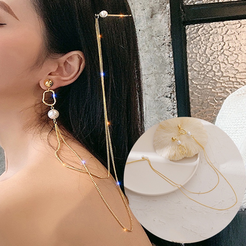 Korea 2021 baru koleksi sterling silver jarum berbentuk hati mutiara anting-anting selebriti Interne