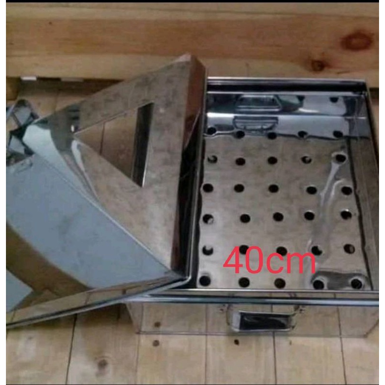 KLAKAT kukusan kotak ukuran 40cm / klakat kotak kukusan steamer 40cm / klakat persegi stainless 40cm x 40cm