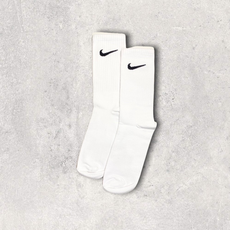 KAOS KAKI MOTIF NIKE PUTIH PREMIUM