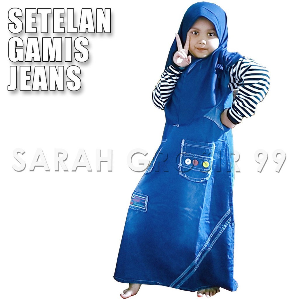 Gamis Anak Fashion Muslim Anak Perempuan Termurah ( Fre Hijab ) 2 - 12 Tahun