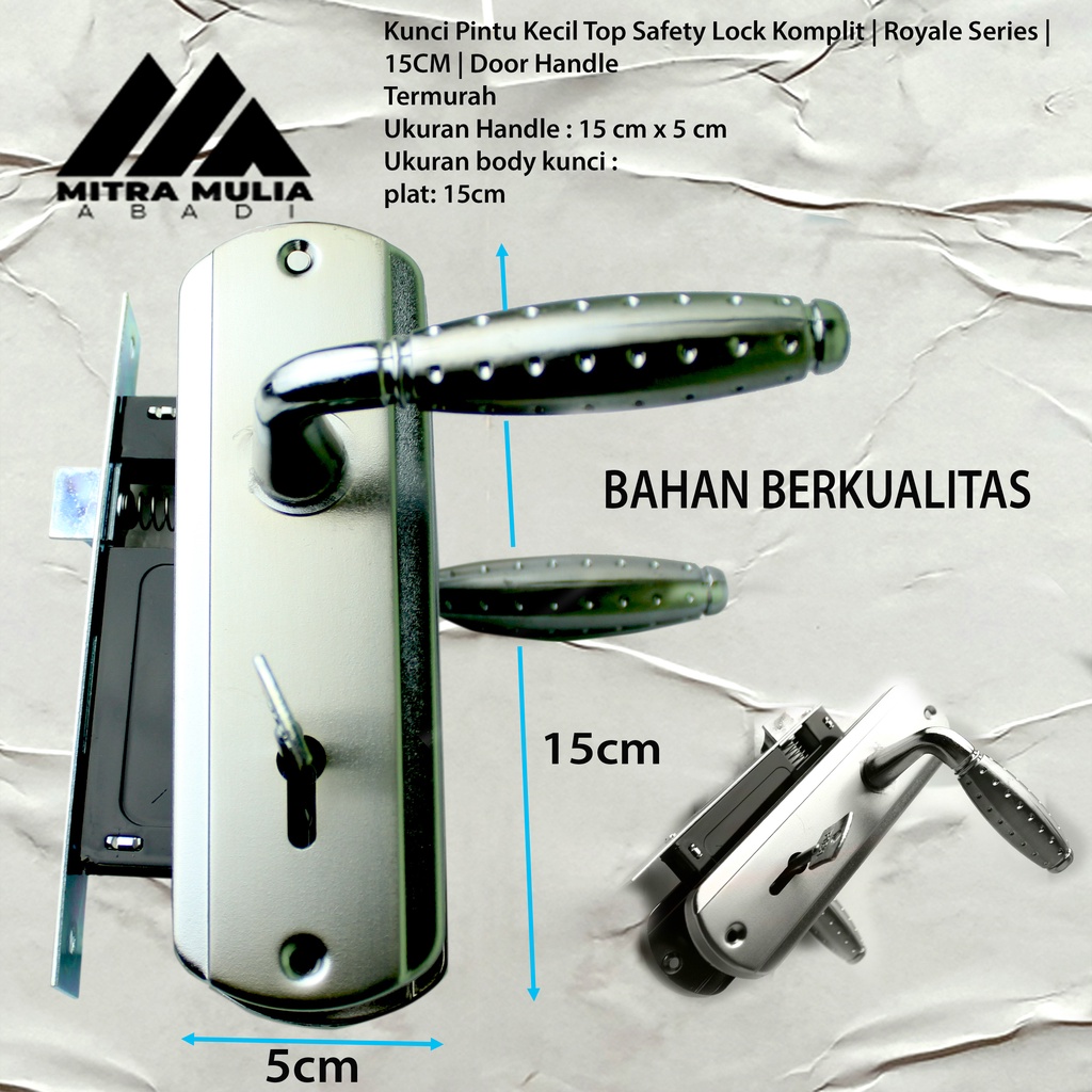 Kunci Pintu Kecil Top Safety Lock 15 cm Komplit Premium Royale