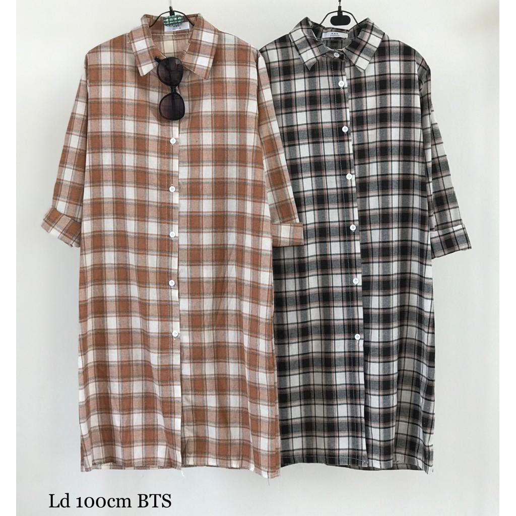 LONG TUNIK KOTAK KOTAK