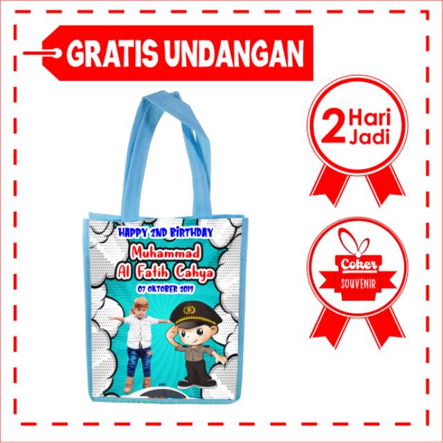 

TAS SPUNBOND goodie bag snack ultah bahan kain spunbod TERLARIS TERBAIK Lol Princes Souvenir Ultah