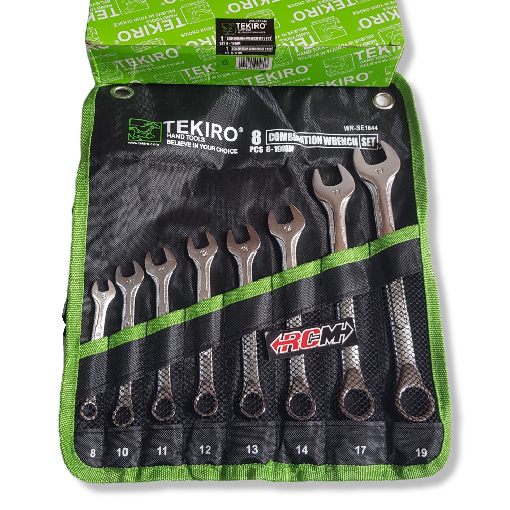 WR-SE1644 WR SE1644 KUNCI RING PAS SET KIT 8PCS 8 PCS 6-24 UK 6 - 24 MM BOX BOXES END WRENCH UK 8 10 11 12 13 14 17 19 MM ORI ORIGINAL TEKIRO ASLI