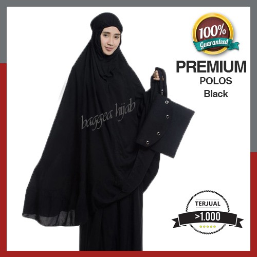 Mukena Katun Jepang Dewasa Mukena Bali Terusan Mukena Motif Bunga Cantik Mukena Polos Hitam PREMIUM