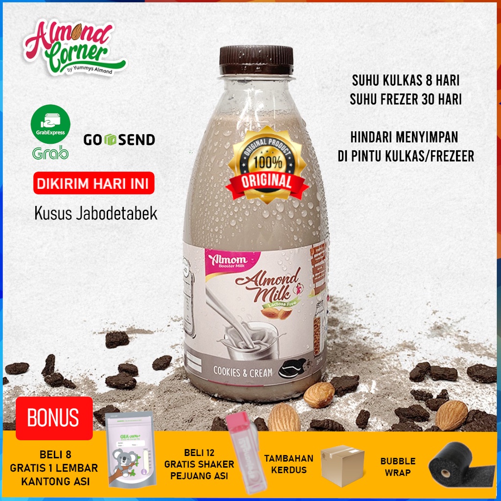 [BOTOL]ALMOM ALMOND MILK PREMIUM/ PELANCAR ASI SARI ALMOND / ASI BOOSTER ALMOND MILK