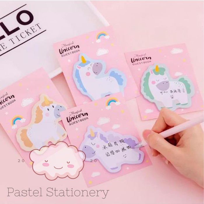 

Sticky Notes Dreamy Unicorn - Memo Stick Note Tempel Bahan Kertas Lucu