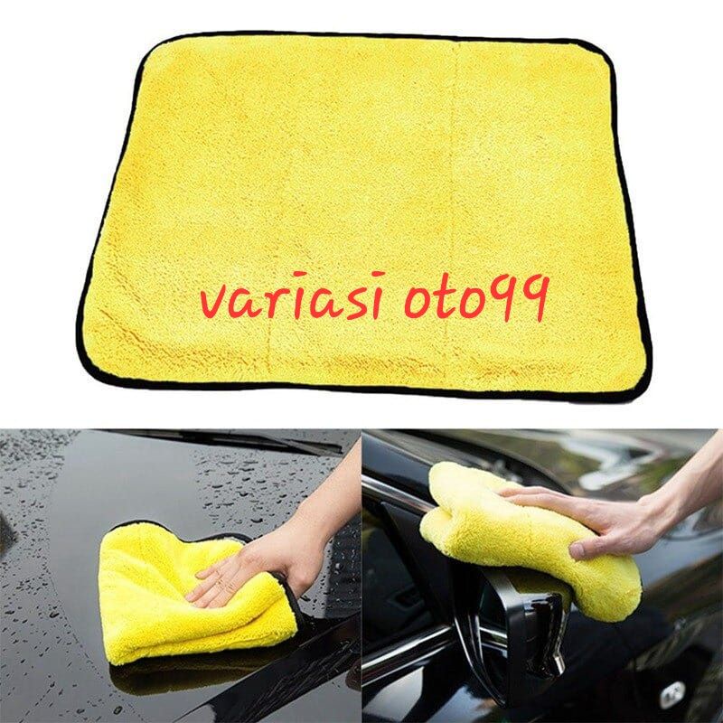 Kain Lap Mobil Microfiber Car Universal Serbaguna 2 Sisi Tabel Lampu Motor Mobil Meja Kaca DLL