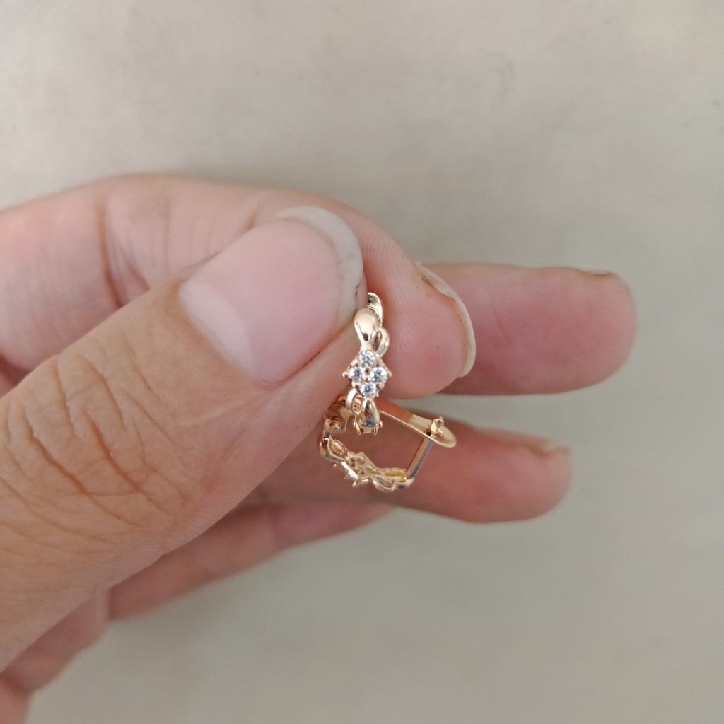 Banyak motif yaa Anting cetek klip jepit anak dan dewasa emas asli kadar 700 70 16k 22 surabaya permata love hati 1 gram NEW ARRIVAL ringan terbaru