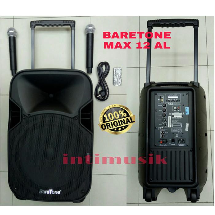 anahepengbek Speaker Portable Wireless BARETONE 12 inch, Max 12AL Limited