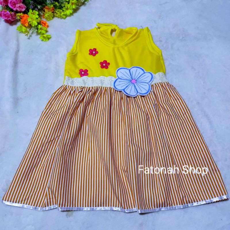 Dress Anak 2 3 tahun baju anak cewek perempuan ( bunga kenangan )