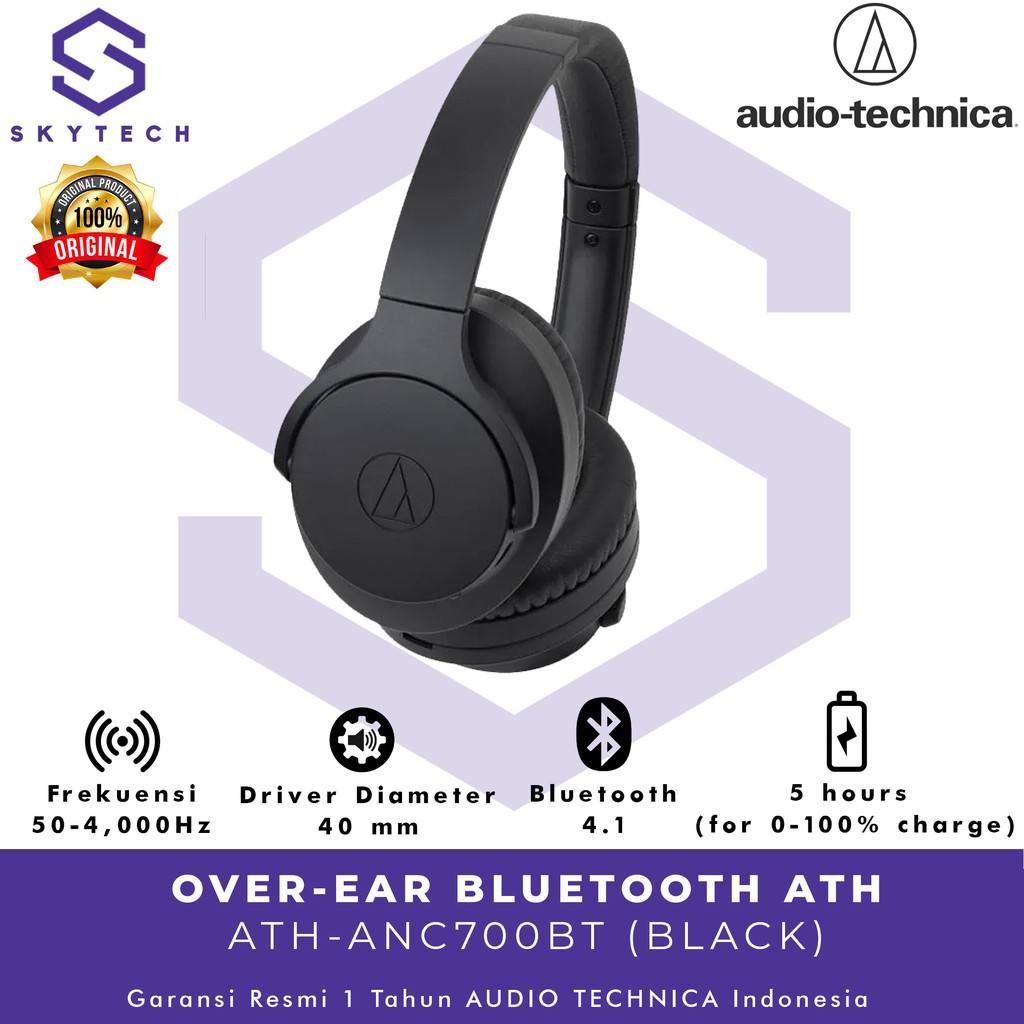 HEADSET BLUETOOTH AUDIO TECHNICA ANC700 ORIGINAL GARANSI RESMI