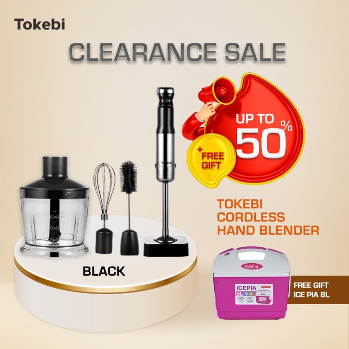 TOKEBI CORDLESS HAND BLENDER / Blender Tangan Tokebi Tanpa Kabel