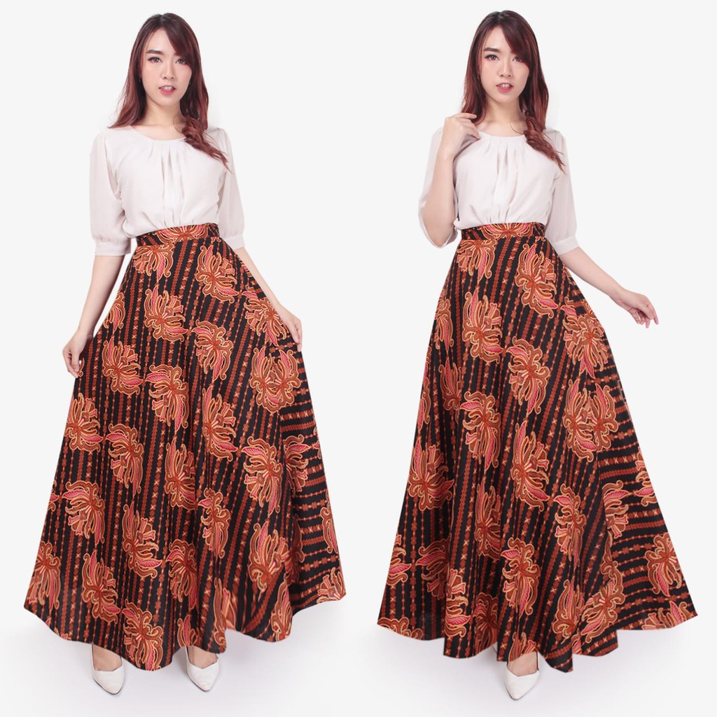 Gifani Rok lilit batik payung panjang wanita