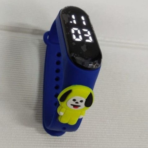 TOMSTORE.ID JT027 Jam Tangan anak Elektronik Led Waterproof Motif Untuk Anak Karakter Import Cod-KUNING CLUMMY