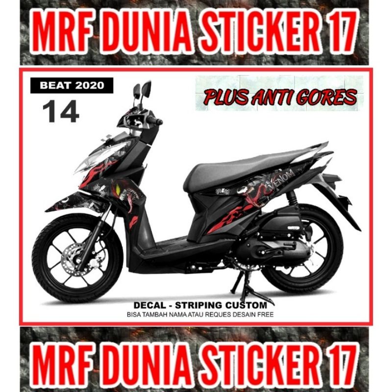 Sticker Decal Motor Beat 2020 Full Body dekal motor Beat 2020 Full Body Stiker Striping motor Beat 2