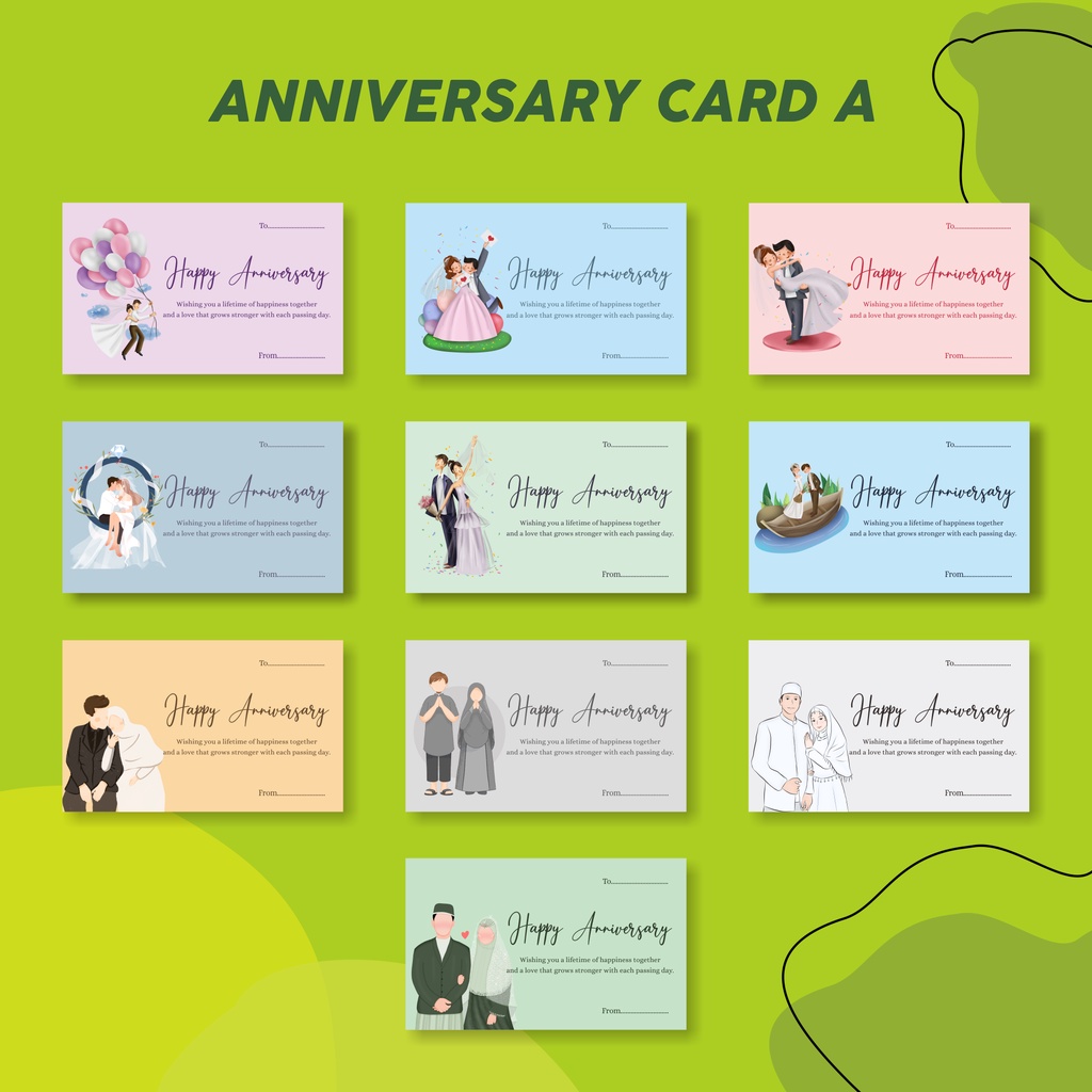 (ANNIVERSARY CARD) KARTU UCAPAN/ KARTU ANNIVERSARY/KARTU PERNIKAHAN/ KARTU SELAMAT MENIKAH KODE AC-A