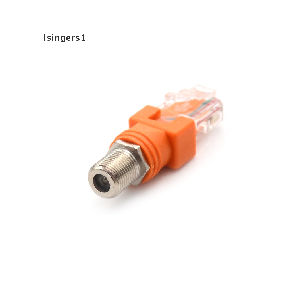 (lsingers1) Adaptor Konektor Kabel Coaxial RJ45 Male Ke RF Female