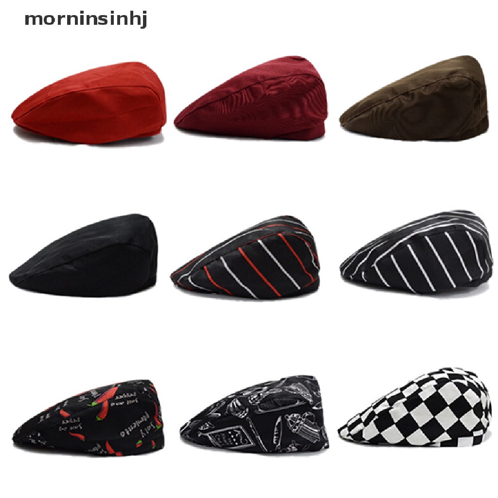 Mor Topi Baret Bahan Katun Warna Polos Untuk Pria