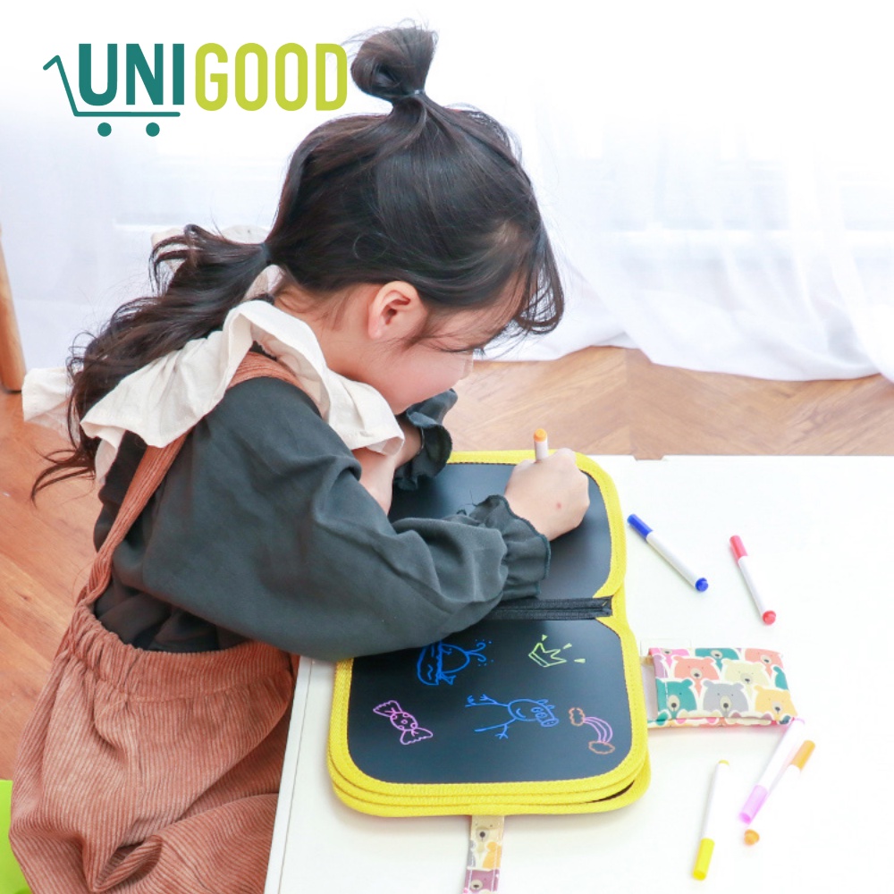 

UNIGOOD - Buku Gambar Portable Magic Drawing Book Erasable Color Book Papan Tulis Anak