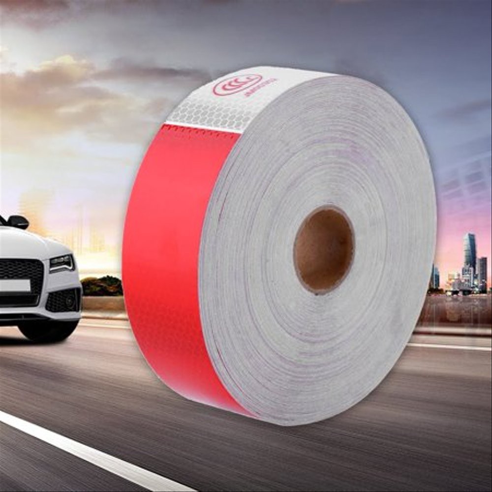 

PROMO stiker reflector 1rol 30 meter sticker safety panjang 30m x 5cm stiker mata kucing