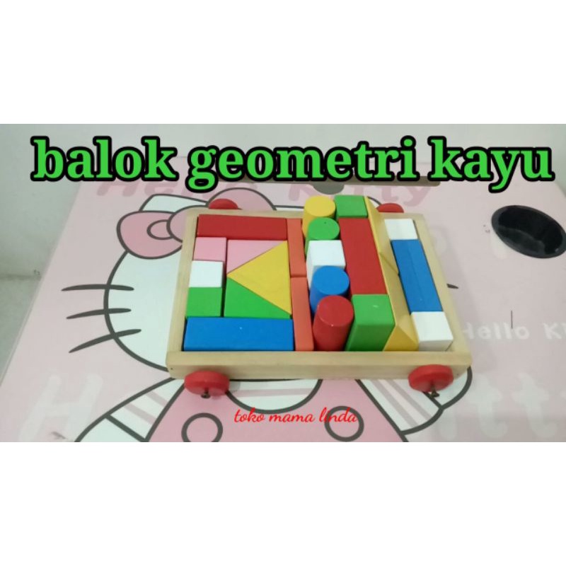 balok geometri kayu mainan edukasi anak. mainan edukasi balok geometri warna warni dari kayu. balok 