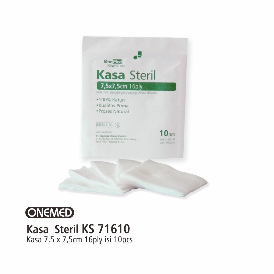 Kasa Steril 71610 OneMed 7.5x7.5cm 16 ply isi 10 pcs