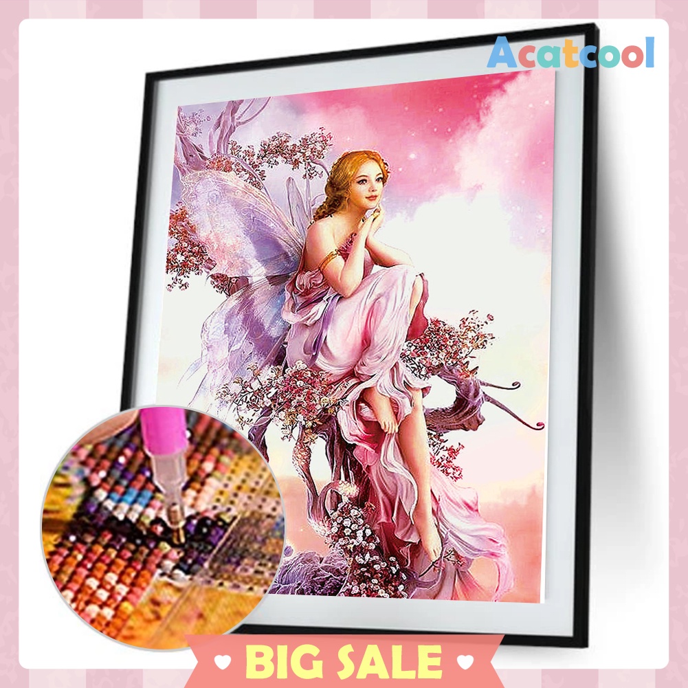 5D Fairy Butterfly DIY Diamond Embroidery Painting Cross Stitch Home Decor