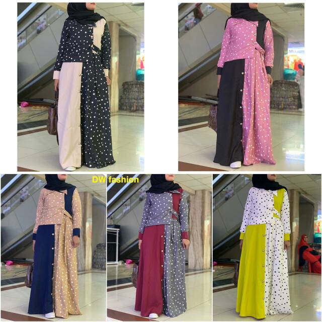 Gamis cup in polka