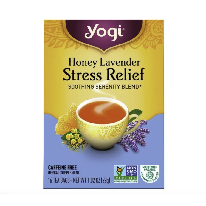 

Yogi Tea, Stress Relief, Honey Lavender, Caffeine Free, 16 Tea Bags, 1