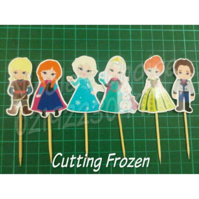 

Cupcake topper cutting princess fozen disney cute