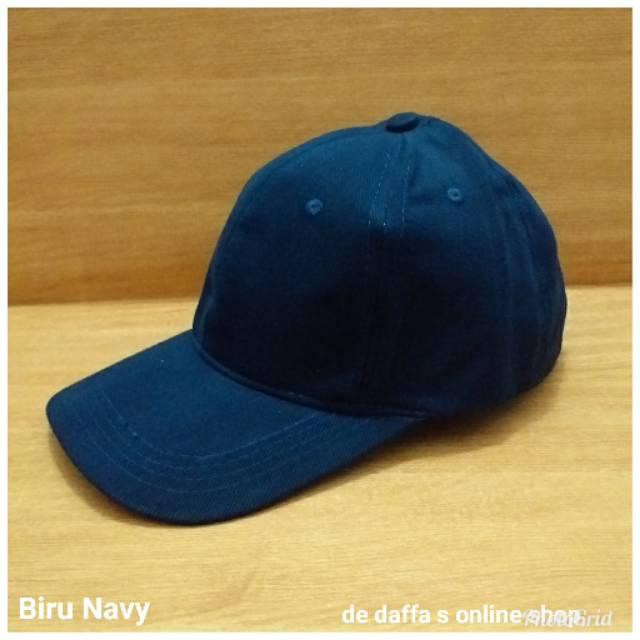 Topi Baseball Dewasa warna Biru dongker Navy Polos Pria Wanita Casual Sport - Navy