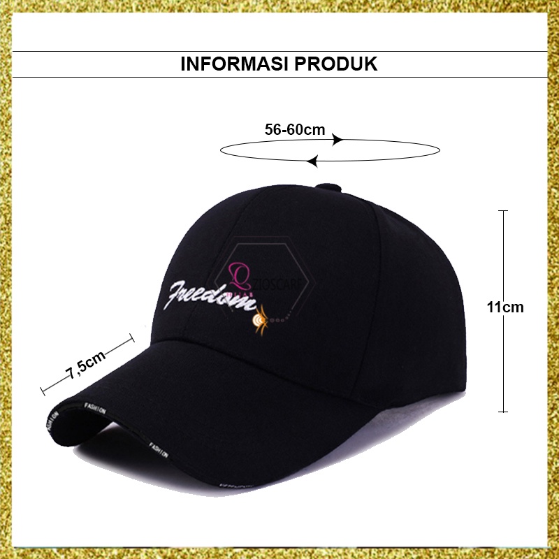 TOPI DISTRO BASEBALL KEREN PRIA WANITA FREEDOM CAP IMPORT POLOS BAHAN TEBAL HIGH QUALITY TQV