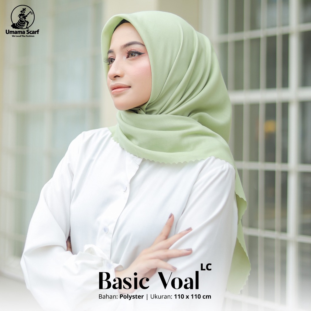 Hijab Segi empat Basic Voal Lasercut Polos By Umama Kerudung Segiempat Miracle Pasar Hija'b