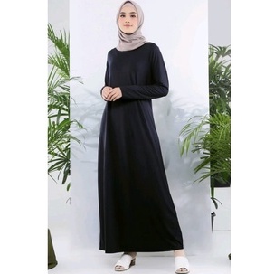 REAL PICT  ORIGINAL Dalaman inner manset lengan panjang untuk kaftan warna hitam putih bahan spandek
