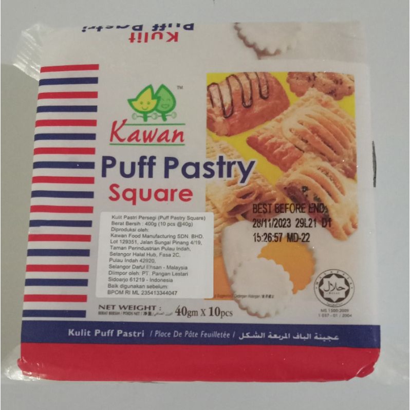 

Puff Pastry Square isi 10 pcs