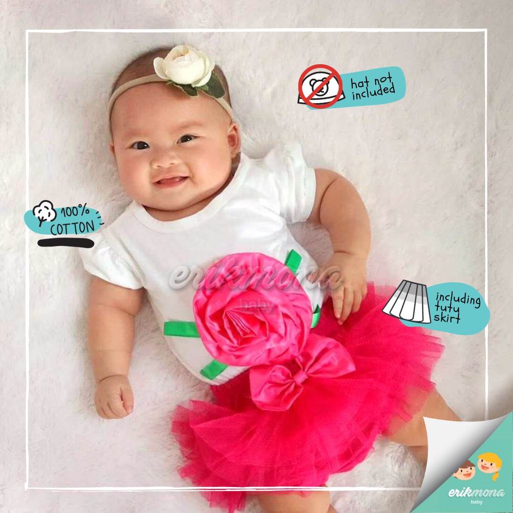 🟢baju bayi jumper bayi 🟢 set model bunga tutu include rok tutu🟢