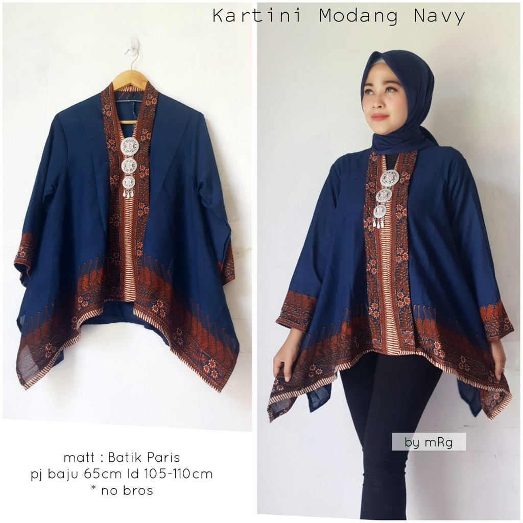 BUSANA BATIK MUSLIMAH,BLUS BATIK KARTINI.ATASAN BATIK MODERN