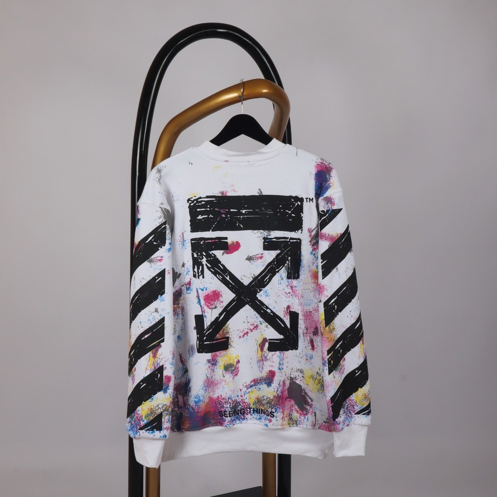 JAKET SWEATER OFF WHITE MIRROR ORIGINAL 1:1 LENGKAP HANG TAG LABEL