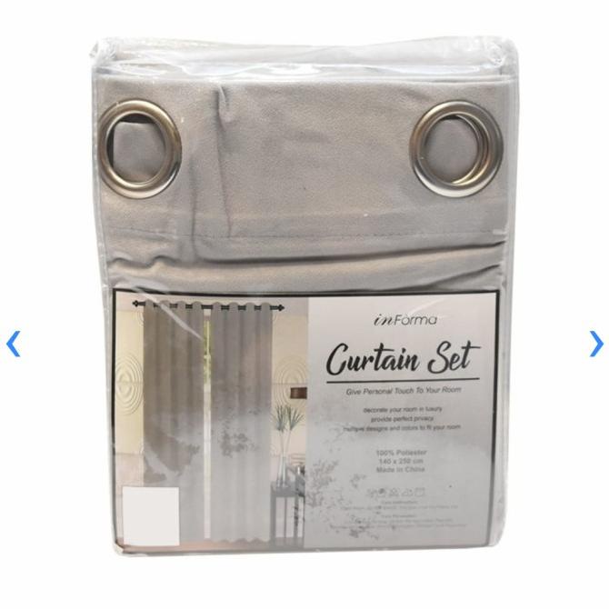 gorden set informa / tirai set informa / curtain set informa grey